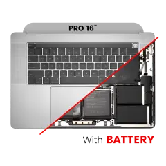 Top Case Assembly With Battery And Keyboard For MacBook Pro 16" (A2141 / Mid 2019) (US English) (Used OEM Pull: Grade B/C) (Space Gray)