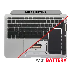 Top Case With Keyboard & Battery For MacBook Air 13" A1932 (2018 / 2019) (US English) (Used OEM Pull: Grade A) (Space Gray)