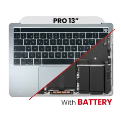 Top Case Assembly With Battery And Keyboard For MacBook Pro 13" A2251 (2020) (UK Keyboard) (Silver)