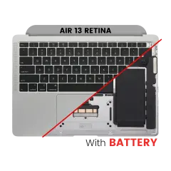 Top Case With Keyboard & Battery For MacBook Air 13" A1932 (2018 / 2019) (US English) (Used OEM Pull: Grade B) (Space Gray)