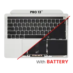 Top Case Assembly (With Battery And Keyboard) For MacBook Pro 13" A2159 (2019) (US English) (Silver)