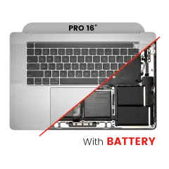 Top Case Assembly With Battery And Keyboard For MacBook Pro 16" (A2141 / Mid 2019) (US English) (Used OEM Pull: Grade New) (Space Gray)