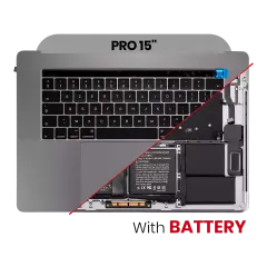 Top Case Assembly (with Battery and keyboard) For MacBook Pro 15"  A1990 (2018-2019) (Silver) (UK English)