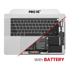 Top Case Assembly (With Battery And Keyboard) For MacBook Pro 15"  A1990 (2018-2019) (Silver) (US English)