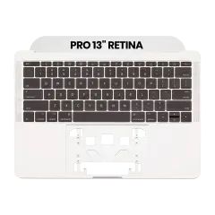 Top Case With Keyboard For MacBook Pro 13" A1708 (2016-2017) (US Keyboard) (Used OEM Pull: Grade New) (Silver)