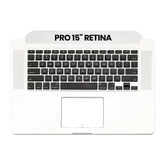 Top Case With Keyboard And Microphone For MacBook Pro 15" A1398 (2012-2013) (US English) (Used OEM Pull: Grade New)
