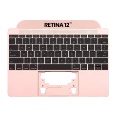 Top Case With Keyboard And Microphone For MacBook  12" A1534 (2016-2017) (US English) (Used OEM Pull: Grade New) (Rose Gold)