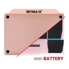 Bottom Case With Battery (A1705) For MacBook  12" A1534 (2016-2017) (Rose Gold)