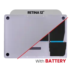 Bottom Case With Battery (A1705) For MacBook  12" A1534 (2016-2017) (Space Gray)