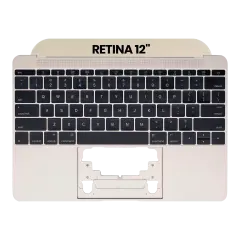 Top Case With Keyboard And Microphone For MacBook 12" A1534 (2015) (US English) (Used OEM Pull: Grade New) (Gold)