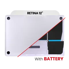 Bottom Case With Battery (A1705) For MacBook  12" A1534 (2016-2017) (Silver)