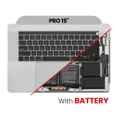 Top Case Assembly (With Battery And Keyboard) For MacBook Pro 15"  A1990 (2018-2019) (US English) (Used OEM Pull: Grade A) (Space Gray)