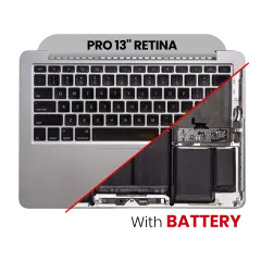 Top Case Assembly With Battery And Keyboard For MacBook Pro 13" A1502 (2013-2014) (US Keyboard) (Used OEM Pull: Grade New) (Space Gray)