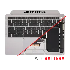 Top Case Assembly With Battery And Keyboard For MacBook Air 13" A2179 (2020) (US Keyboard) (Used OEM Pull: Grade B/C) (Silver)