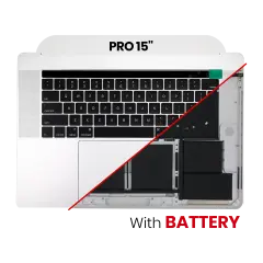 Top Case Assembly With Battery And Keyboard For MacBook Pro 15" A1707 (2016-2017) (US Keyboard) (Silver)