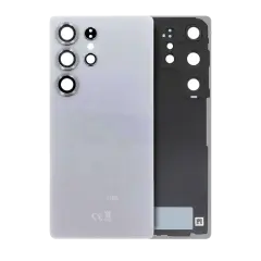 Back Cover Glass With Camera Lens For Samsung Galaxy S25 Ultra 5G (Service Pack) (Titanium White Silver)
