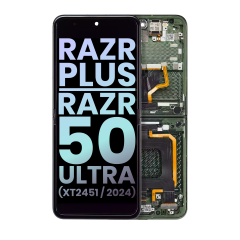 Inner OLED Assembly With Frame For Motorola Razr Plus 2024 / Razr 50 Ultra (XT2451 / 2024) / Razr Plus 2025 (XT2557) (Genuine OEM) (Spring Green)