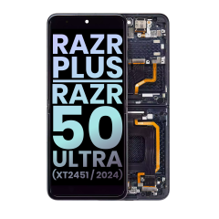 Inner OLED Assembly With Frame For Motorola Razr Plus 2024 / Razr 50 Ultra (XT2451 / 2024) / Razr Plus 2025 (XT2557) (Genuine OEM) (Midnight Blue)