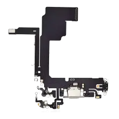 Charging Port Flex Cable For iPhone 15 Pro (Aftermarket Plus) (White Titanium)