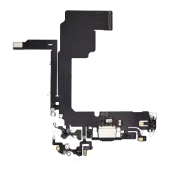 Charging Port Flex Cable For iPhone 15 Pro (Aftermarket Plus) (Black Titanium)