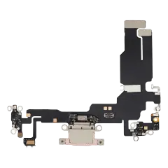 Charging Port Flex Cable For iPhone 15 (Aftermarket Plus) (Pink)