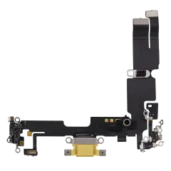 Charging Port Flex Cable For iPhone 14 Plus (Used OEM Pull) (Yellow)