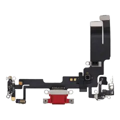 Charging Port Flex Cable For iPhone 14 (Used OEM Pull) (Red)