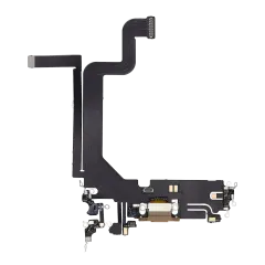 Charging Port Flex Cable For iPhone 14 Pro Max (Aftermarket Plus) (Gold)