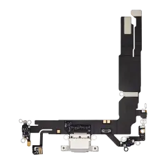 Charging Port Flex Cable For iPhone 16 (Premium) (White)