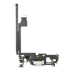 Charging Port Flex Cable For iPhone 12 Pro Max (Used OEM Pull) (Silver)