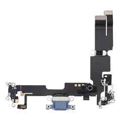 Charging Port Flex Cable For iPhone 14 Plus (Used OEM Pull) (Blue)