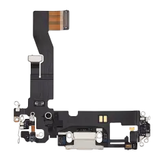 Charging Port Flex Cable For iPhone 12 (Used OEM Pull) (White)