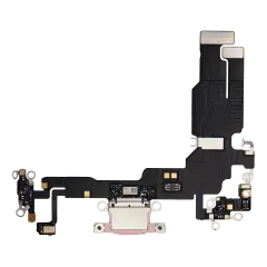 Charging Port Flex Cable For iPhone 15 (Premium) (Pink)