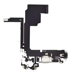 Charging Port Flex Cable For iPhone 15 Pro (Premium) (White Titanium)