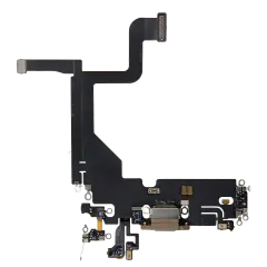 Charging Port Flex Cable For iPhone 13 Pro (Used OEM Pull) (Gold)
