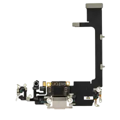 Charging Port Flex Cable With Board For iPhone 11 Pro (Aftermarket Plus) (Silver)