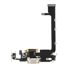 Charging Port Flex Cable With Board For iPhone 11 Pro Max (Aftermarket Plus) (Silver)