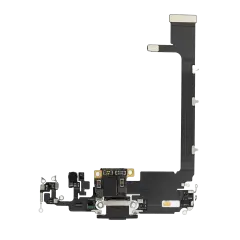 Charging Port Flex Cable With Board For iPhone 11 Pro Max (Premium) (Space Gray)