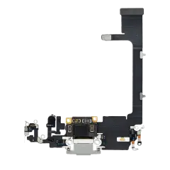 Charging Port Flex Cable With Board For iPhone 11 Pro (Premium) (Silver)