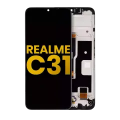LCD Assembly With Frame For Realme C31 (Refurbished) (All Colors)
