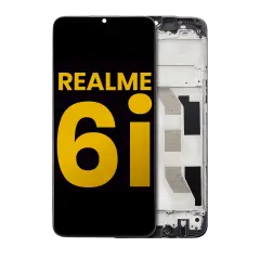 LCD Assembly With Frame For Realme 6i (Refurbished) (All Colors)