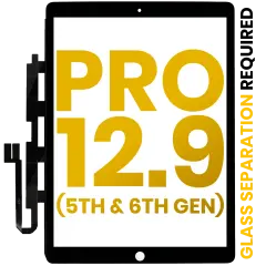 Digitizer For iPad Pro 12.9" 5th Gen (2021) / 12.9" 6th Gen (2022) (Glass Separation Required) (Premium) (All Colors)