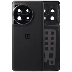 Back Cover Glass With Camera Lens Bracket For OnePlus 11 (Titan Black)
