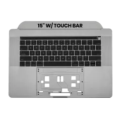 Top Case With Keyboard For MacBook Pro 15"  A1707 (2016-2017) (US Keyboard) (Used OEM Pull: Grade A) (Space Gray)