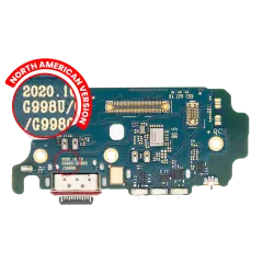 Charging Port Board With Sim Card Reader For Samsung Galaxy S21 Ultra 5G (G998U) (US Version) (Premium)