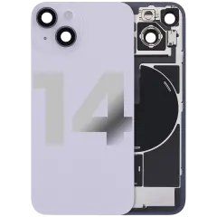 Back Glass w/ MagSafe Magnet & NFC & Flashlight Flex For iPhone 14 (Used OEM Pull: Grade A) (Purple)