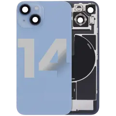 Back Glass w/ MagSafe Magnet & NFC & Flashlight Flex For iPhone 14 (Used OEM Pull: Grade A) (Blue)