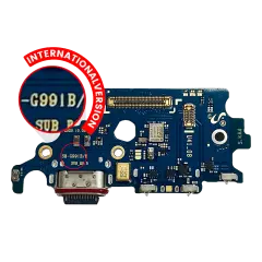 Charging Port Board With Sim Card Reader For Samsung Galaxy S21 5G (G991B) (International Version) (Premium)