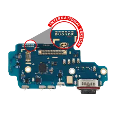 Charging Port Board With Sim Card Reader For Samsung Galaxy S24 Ultra 5G (S928D) (International Version) (Premium)