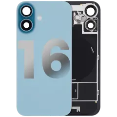 Back Glass w/ MagSafe Magnet & NFC & Flashlight Flex For iPhone 16 (Used OEM Pull: Grade B) (Teal)